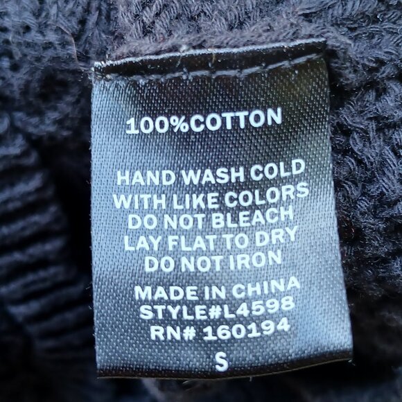 By Together 'Ruffle Tank'  Black Crochet Artsy Textured Semi Stretch Knit Sz S - Picture 8 of 9